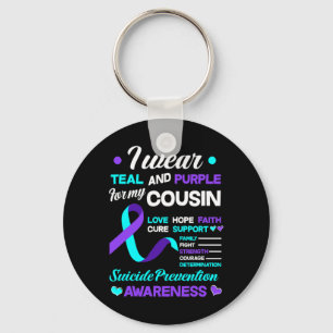Tragen Sie Aquamarin und Lila für meinen Cousin Su Schlüsselanhänger