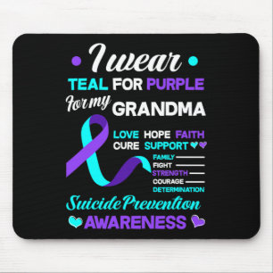 Tragen Sie Aquamarin und Lila für meinen Oma Suizi Mousepad