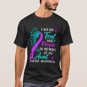 Tragen Sie Aquamarin und Lila in Erinnerung an mei T-Shirt