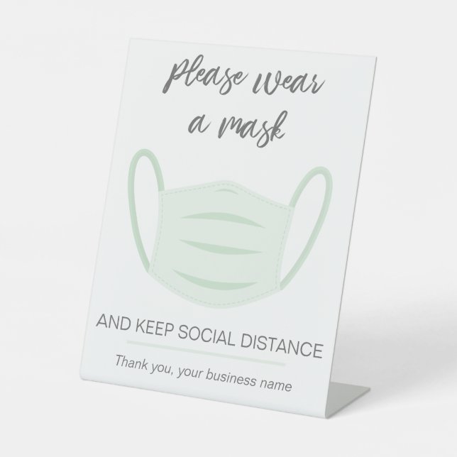 Tragen Sie bitte ein individuelles Firmenzeichen m Sockelschild (Vorderseite)