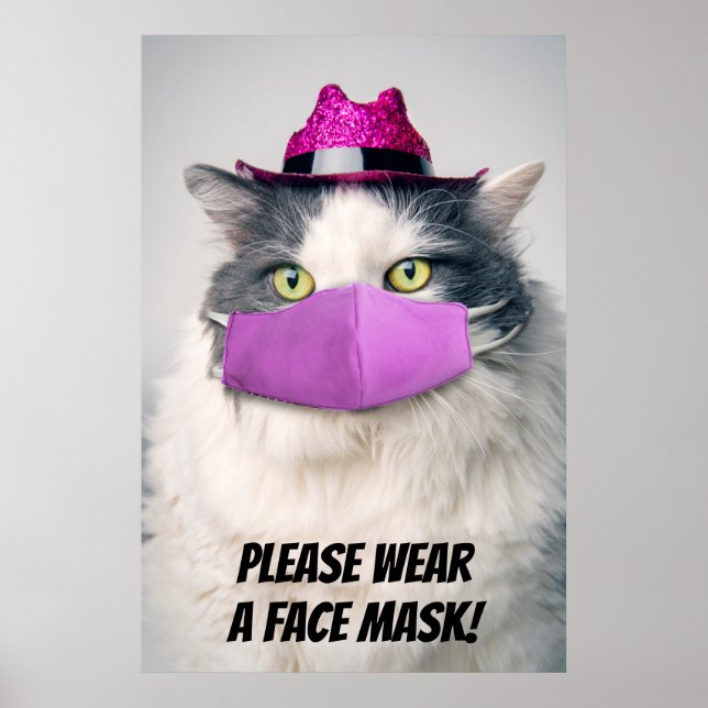 Tragen Sie bitte eine Niedliche Maske Poster (Vorne)