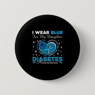 Tragen Sie Blau für das Bewusstsein für Diabetes b Button