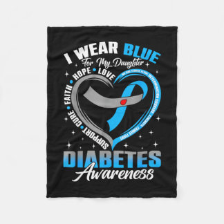 Tragen Sie Blau für das Bewusstsein für Diabetes b Fleecedecke