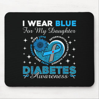 Tragen Sie Blau für das Bewusstsein für Diabetes b Mousepad