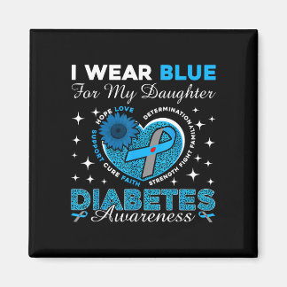 Tragen Sie Blau für das Diabetes-Bewusstsein der T Magnet