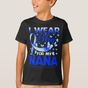 Tragen Sie Blau für meine Nana Alopezie Butterfly T-Shirt