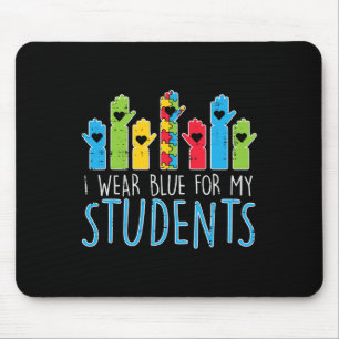 Tragen Sie Blau für meine SchülerInnen Autismus Aw Mousepad