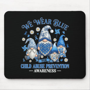 Tragen Sie Blaues Band Kinderpräventionsbewusstsei Mousepad
