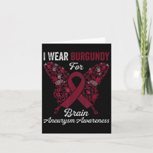 Tragen Sie Burgund für Gehirnaneurysma Awareness B Karte