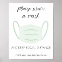 Tragen Sie ein maskierendes Geschäftszeichen sozia