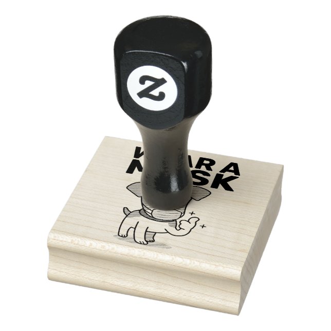 Tragen Sie eine Maske Niedlich Hunde Briefmarke Gummistempel (Stempel)