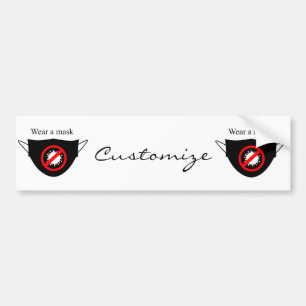 Tragen Sie eine Maske Thunder_Cove Autoaufkleber