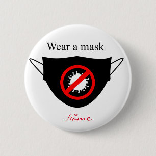 Tragen Sie eine Maske Thunder_Cove Button