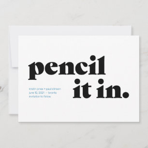 Tragen Sie es mit typografischer Save-the-Date-Pos Save The Date