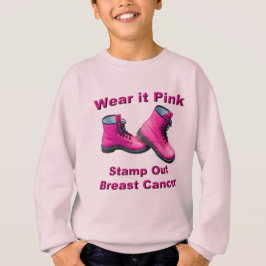 Tragen Sie es pink Briefmarke Out Brustkrebs Sweat T-Shirt