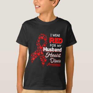 Tragen Sie für roten Ehemann Herzkrankheit Bewusst T-Shirt