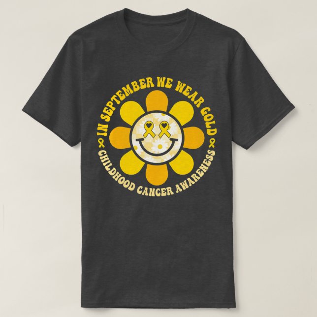 Tragen Sie Gold Childhood Cancer Awareness Warrior T-Shirt (Design vorne)