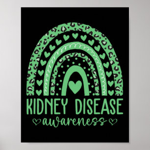 Tragen Sie grüne Nierenerkrankung Aufklärungsmonat Poster