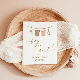 Tragen Sie Ihr Guess Game Sign-Zeichen, er oder si Poster