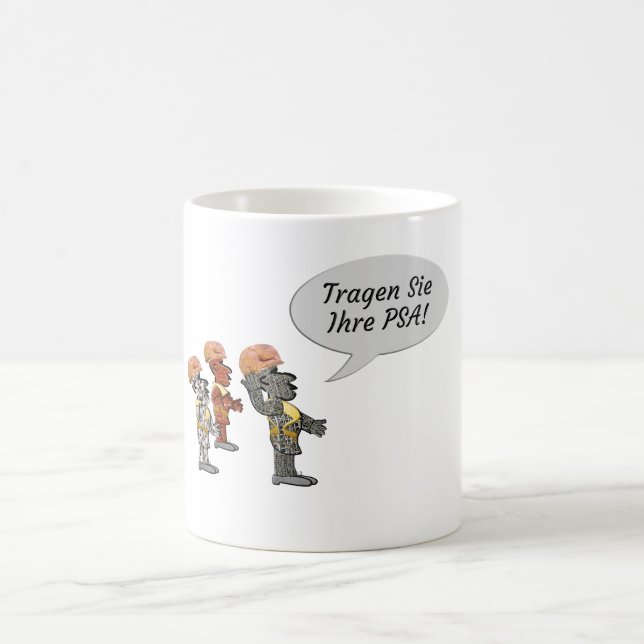„Tragen Sie Ihre PSA!“  Kaffeetasse (Mittel)
