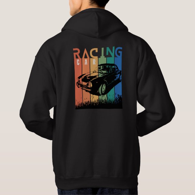 Tragen Sie Ihren Sport, Auto Racing Hoodie (Rückseite)