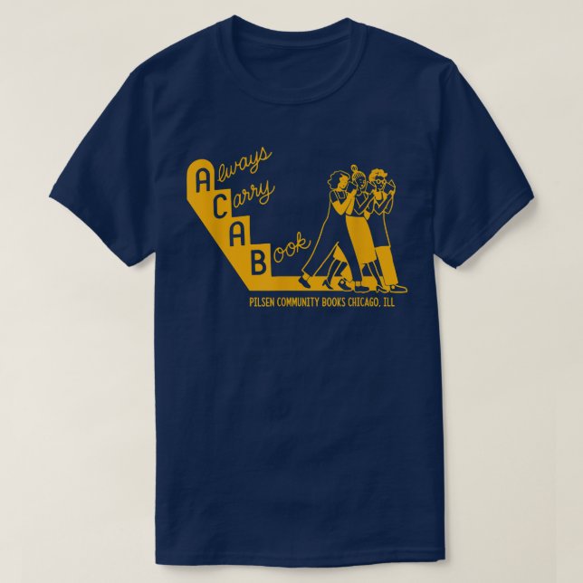 Tragen Sie immer ein Buch Pilsen Community Books C T-Shirt (Design vorne)