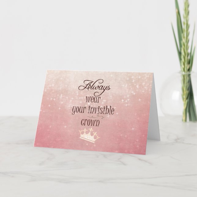 Tragen Sie immer Ihr unsichtbares Kronenangebot ei Karte (Vorderseite)