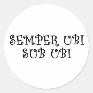 Tragen Sie immer Unterwäsche (lateinisch) Runder Aufkleber