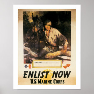 Tragen Sie jetzt - US-Marineinfanteriekorps ein Poster