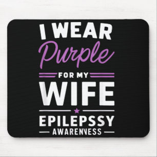 Tragen Sie Lila für Ehefrau-Krieger Epilepsie-Bewu Mousepad