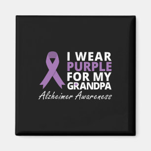 Tragen Sie Lila für meine Opa Ribbon Familie Liebe Magnet