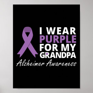 Tragen Sie Lila für meine Opa Ribbon Familie Liebe Poster