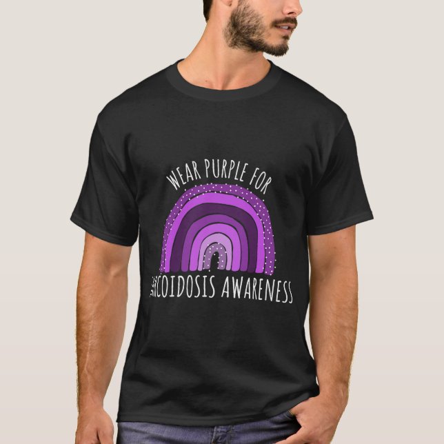 Tragen Sie Lila Sarcoidose Awareness Month Sarcoid T-Shirt (Vorderseite)