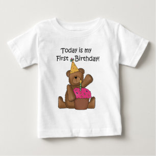 Tragen Sie mit Kuchen-1. Geburtstags-T-Shirts und Baby T-shirt