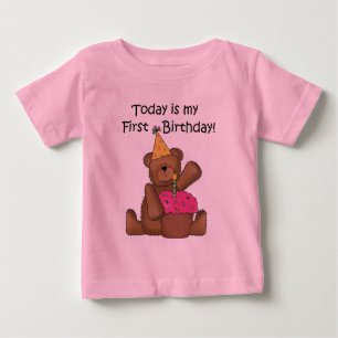 Tragen Sie mit Kuchen-1. Geburtstags-T-Shirts und Baby T-shirt