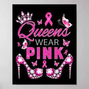 Tragen Sie Pink Breast Cancer Awareness Ribbon Sup Poster