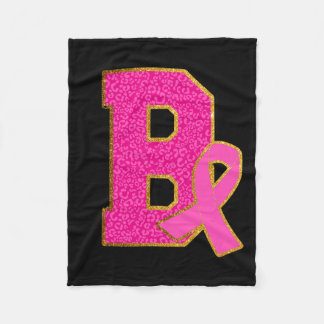 Tragen Sie Pink Bulldogs Breast Cancer Awareness B Fleecedecke