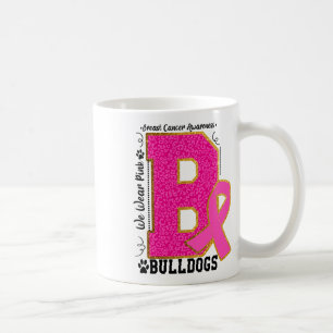 Tragen Sie Pink Bulldogs Breast Cancer Awareness B Kaffeetasse