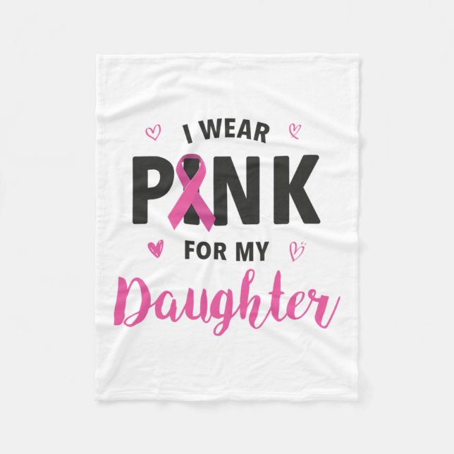 Tragen Sie Pink für das Brustkrebs-Bewusstsein mei Fleecedecke (Vorderseite)