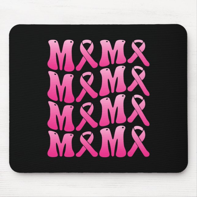 Tragen Sie Pink für mein Mama-Brustkrebs-Unterstüt Mousepad (Vorne)