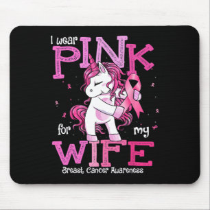 Tragen Sie Pink für meine Ehefrau Shirt Brustkrebs Mousepad