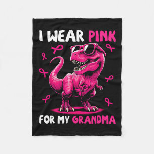 Tragen Sie Pink für meine Oma T-rex Dinosaurier Br Fleecedecke