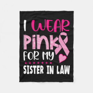 Tragen Sie Pink für meine Schwester im Gesetz Brus Fleecedecke