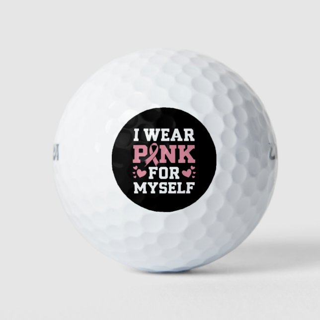 Tragen Sie Pink selbst Golfball (Vorderseite)