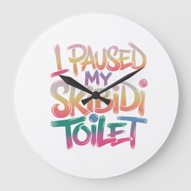 Tragen Sie Pink selbst Große Wanduhr (Vorderseite)