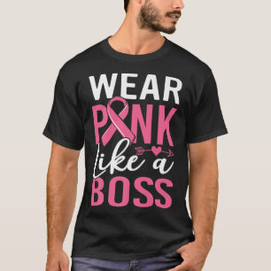 Tragen Sie Pink wie ein Brustkrebs-Mädchen T-Shirt