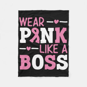 Tragen Sie Pink wie ein rosa, rosa Ribbon Brustkre Fleecedecke