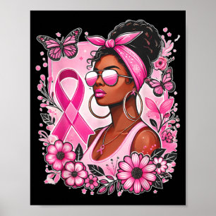 Tragen Sie Rosa Afrikanisch Brustkrebs-Bewusstsein Poster