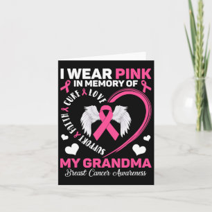 Tragen Sie Rosa im Gedächtnis an meinen Oma-Brustk Karte