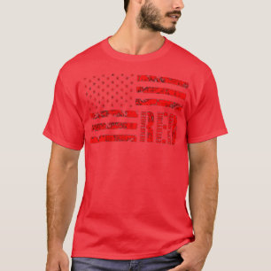 Tragen Sie Rot am Freitag Militärveteran Unterstüt T-Shirt